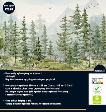 Фотообои для детей, лесные обои, лесные горы, деревья, на заказ, бесплатный клей