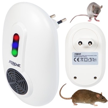 ULTRADŹWIĘKOWY ELEKTROMAGNETYCZNY ODSTRASZACZ GRYZONI MYSZY SZCZURÓW KUN