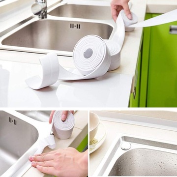 ВОДОНЕПРОНИЦАЕМАЯ САМОКЛЕЯЩАЯСЯ ЛЕНТА ПВХ ДЛЯ КУХНИ, ВАННОЙ, ВАННЫ, УМЫВАЛЬНИКА, РАКОВИНЫ
