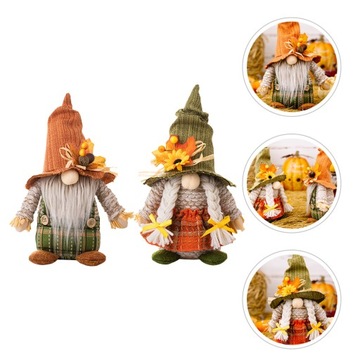 Осенние гномики, нежные плюшевые куклы без лиц.