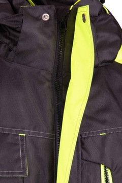 УТЕПЛЕННАЯ ЗИМНЯЯ РАБОЧАЯ КУРТКА, СВЕТООТРАЖАЮЩИЙ КАПЮШОН