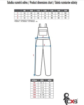 ДЕТСКИЙ ПОЛУКОМБИНЕЗОН, серо-синий, размер 90 см.