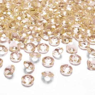 DIAMENCIKI NA STÓŁ 100szt ZŁOTY SYLWESTER KARNAWAŁ