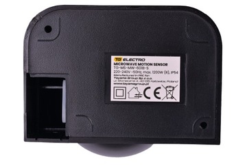 Zewnętrzny mikrofalowy czujnik ruchu LED IP54