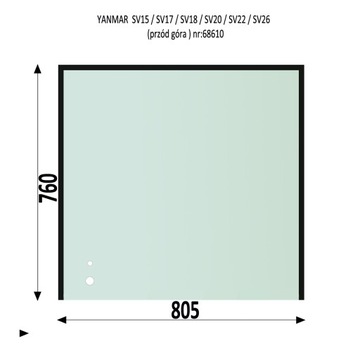 SZYBA PRZÓD YANMAR SV15 SV17 SV18 SV20 SV22 SV26