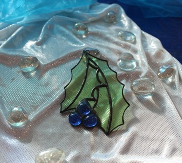 Витражная омела, рождественское украшение окна