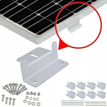 8 sztuk moduł solarny uchwyt z nakrętkami/śrubami