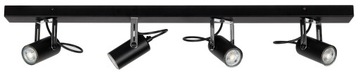 Lampa sufitowa czarna + chrom spot halogenowa GU10
