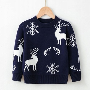Świąteczny sweter dziecięcy łosia śnieżnego 3O5