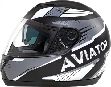 KASK MOTOCYKLOWY MAT NA SKUTER MOTOR Z SZYBĄ GSB L