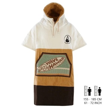 Poncho bawełniane Campeche Wave Hawaii