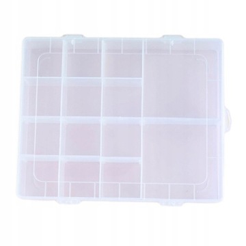 Przezroczyste pudełko z wyszukiwarką nici do haftu Organizer 21x17x4,1 cm