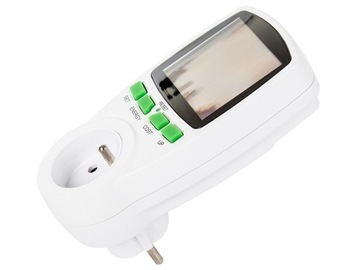 Измеритель энергопотребления для розетки 230 В. Измерение с ЖК-дисплеем.
