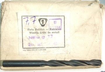 WIERTŁO DO METALU NWKa 7,7 Baildon HB BHH CZARNE WALCOWE Dł. 125 WALCOWANE