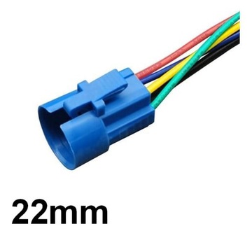 Kostka przyłączeniowa przycisk LED 22mm konektor złącze gniazdo wtyczka 22