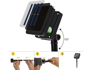 САДОВАЯ ГИРЛЯНДИЯ ЦЕПОЧНЫЕ ЛАМПЫ 20 СВЕТОДИОДНЫХ СОЛНЕЧНЫХ МНОГОЦВЕТНЫХ