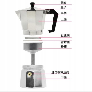 Aluminiowy garnek do kawy Expresso Latte Cooker