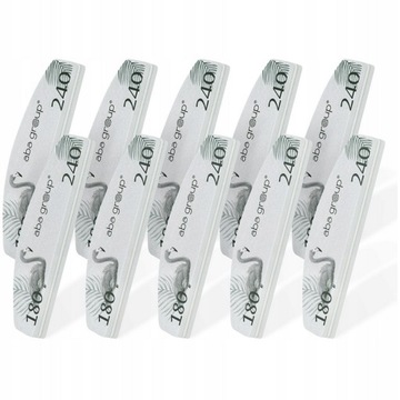 Mini Polerka do Paznokci 10 szt Półksiężyc 180/240