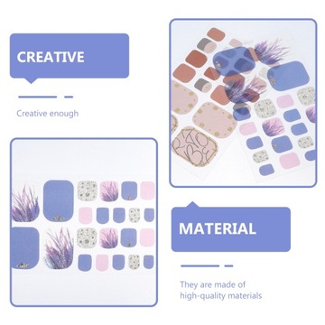 6 листов водонепроницаемых самоклеящихся наклеек для ногтей.