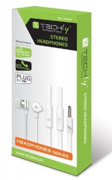 Наушники-вкладыши Techly с микрофоном для телефона