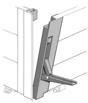 Вертикальный замок для алюминиевой стороны H600 P/L