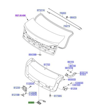 HYUNDAI I40 ELANTRA TLAČÍTKO KRYTU KUFRU