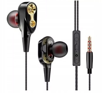 Słuchawki + mikrofon do XIAOMI SAMSUNG SONY czarne