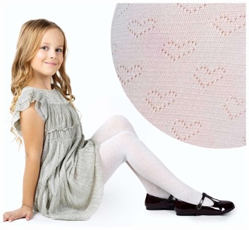 Rajstopy SERDUSZKA grube dziewczęce wzór dziecięce wzorzyste 40 DEN