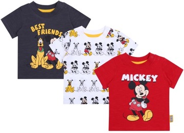 3x koszulki Myszka Mickey DISNEY 9-12 m 80 cm