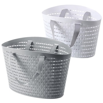 Plastikowy kosz na pranie do przewożenia zakupów 2 szt