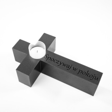 МОГИЛЬНЫЙ СВЕТИЛЬНИК С КРЕСТОМ ДЛЯ ВСЕХ СВЯТЫХ ЭЛЕГАНТНАЯ ПАМЯТНАЯ СВЕЧА