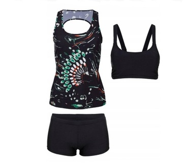 TANKINI KĄPIELOWE STRÓJ KĄPIELOWY BLUZA+TOP+SZORTY 3 CZ._42 (G3)