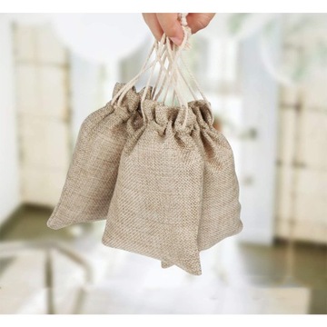 ДЕКОРАТИВНЫЕ ДЖУТОВЫЕ СУМКИ НА СТРУНЕ 30 ШТ 10Х14см