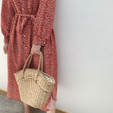 СОЛОМЕННАЯ СУМКА ПЛЕТЕНАЯ КОРЗИНА ЧЕРЕЗ ПЛЕЧО БЕЖЕВАЯ С МЕШКОМ