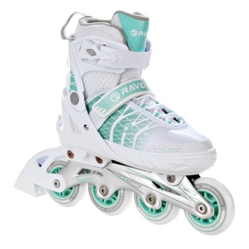 Rolki Regulowane RAVEN Crystal White/Mint 35-39