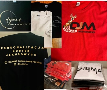 NAPRASOWANKA LOGO FIRMOWE KOSZULKI NA ODZIEŻ NAPIS LOGO DO 15 cm