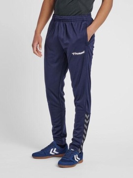 HUMMEL GRANATOWE SPODNIE DRES WSTAWKI NA DOLE NOGAWKI 4HN HMP__XXL