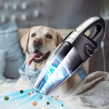 ODKURZACZ RĘCZNY SAMOCHODOWY BEZPRZEWODOWY 4000PA 2000MAH + KOŃCÓWKI