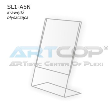 Подставка А5 L-типа с плексигласом для описания, цена, фото, ВЕРТИКАЛЬНЫЙ