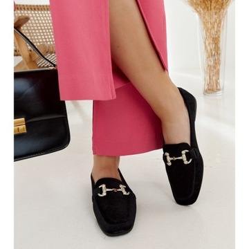 Черный Другой материал Обувь Мокасины размер 40