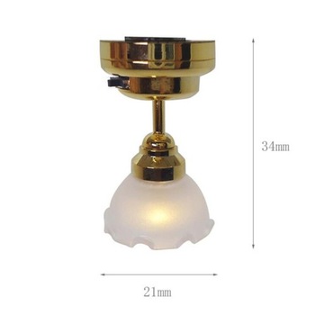 Domek dla lalek w skali 1:12 lampa sufitowa w kszt