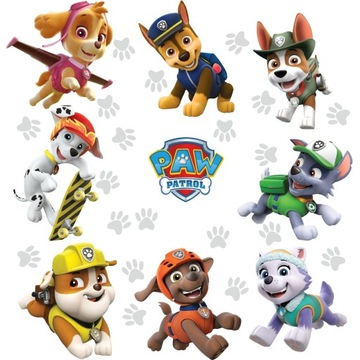 NAKLEJKI NA ŚCIANĘ PAW PSI PATROL zestaw 100cm