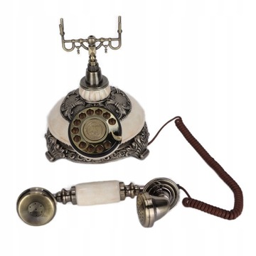 Vintage telefon europejski Retro obrót telefon