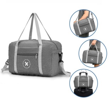 TORBA PODRÓŻNA TORBA SAMOLOTOWA BAGAŻ PODRĘCZNY SKŁADANA WODOODPORNA RYANAIR 40X20X25CM