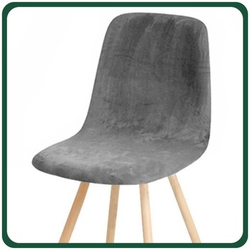 НАБОР ИЗ 4 ШТ. ЧЕХОЛ ДЛЯ СКАНДИНАВСКОГО СТУЛА, СЕРЫЙ ВЕЛЮР