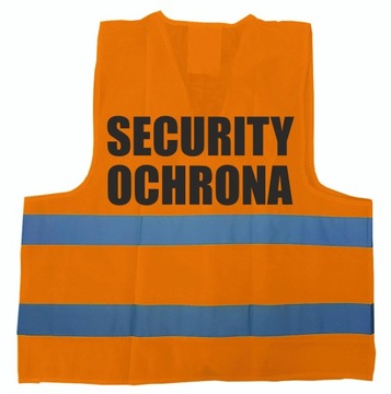 Kamizelka odblaskowa SECURITY OCHRONA pomar. 4XL