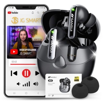 Sluchátka Bluetooth 5.4 Kanálová Sportovní Powerbanka Premium