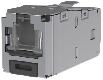 Moduł RJ45 kat.6A STP czarny IP40 z osłoną ekranowany mini-com