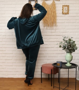 ЖЕНСКИЙ ВЕЛЮРОВЫЙ КОМПЛЕКТ ТОЛСТОВКА С КАПЮШОНОМ ТОЛСТОВКА ПЛЮС РАЗМЕР 3XL