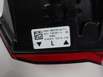 LAMPA LAMPY PRAWA LEWA TYŁ TYLNA BMW F40